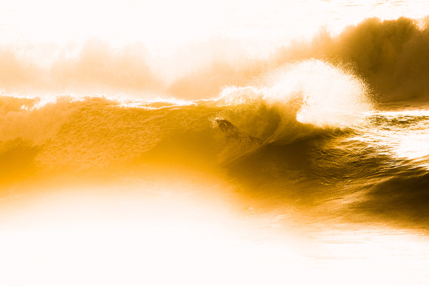 Stock Photo Package Surfer by Backlight Sunset