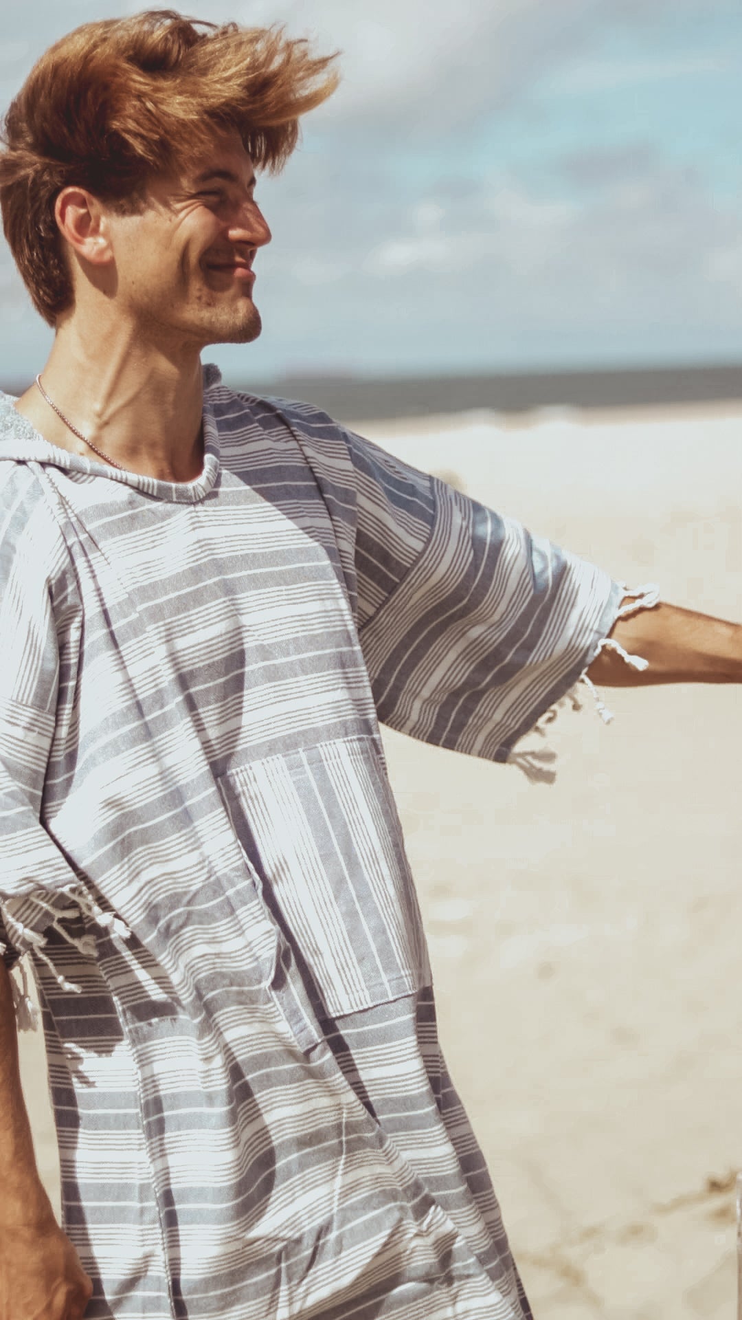 LOVELINE IN BLUE - Annie Son Bad, Strand, Reis, Surf Poncho, Robie Volwassenen