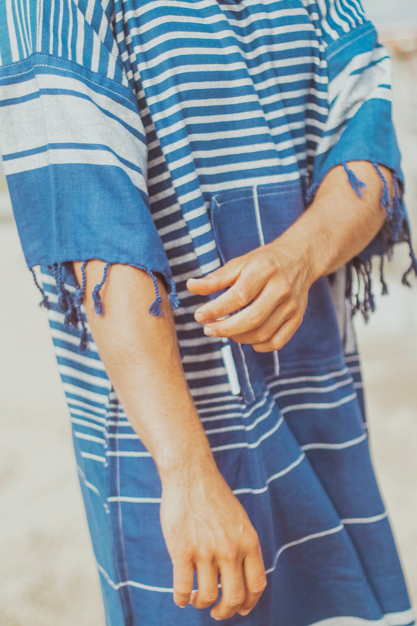 NAUGHTY IN NAVY - Annie Son Bad, Strand, Reis, Surf Poncho, Robie Volwassenen