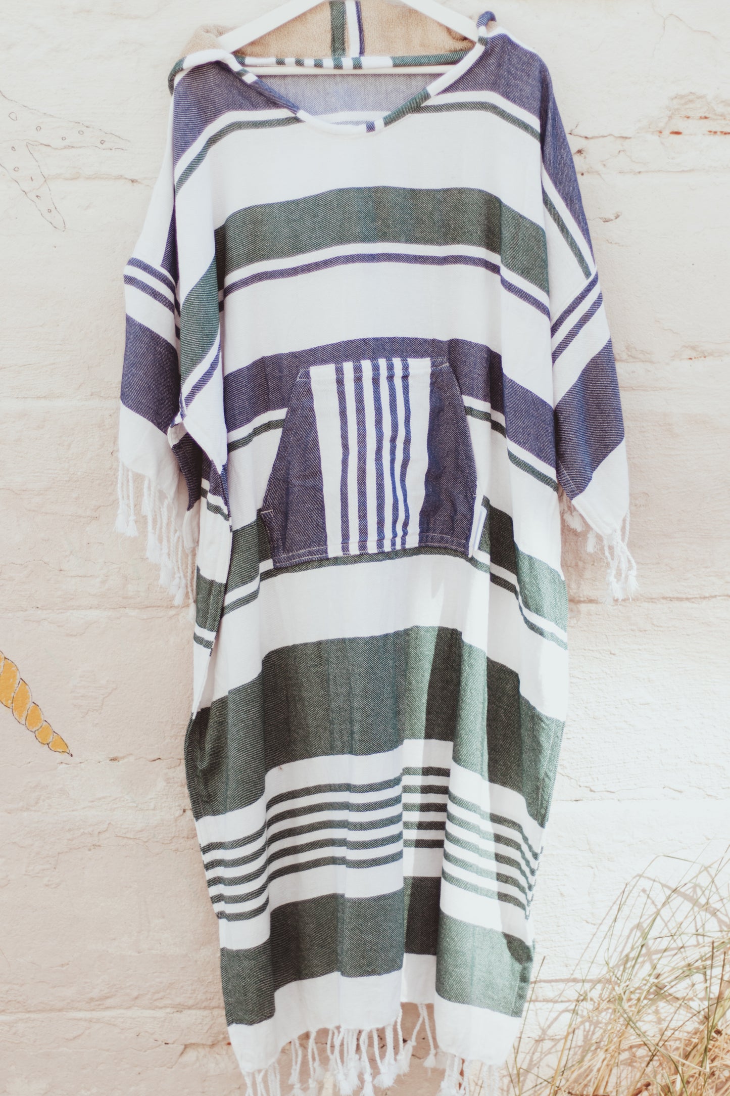 GRAVY IN GREEN AND NAVY - Annie Son Bad, Strand, Reis, Surf Poncho, Robie Volwassenen